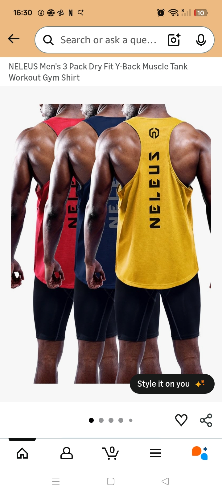 NELEUS Men's 3 Pack Dry Fit Y-Back Muscle Tank Workout Gym Shirt
